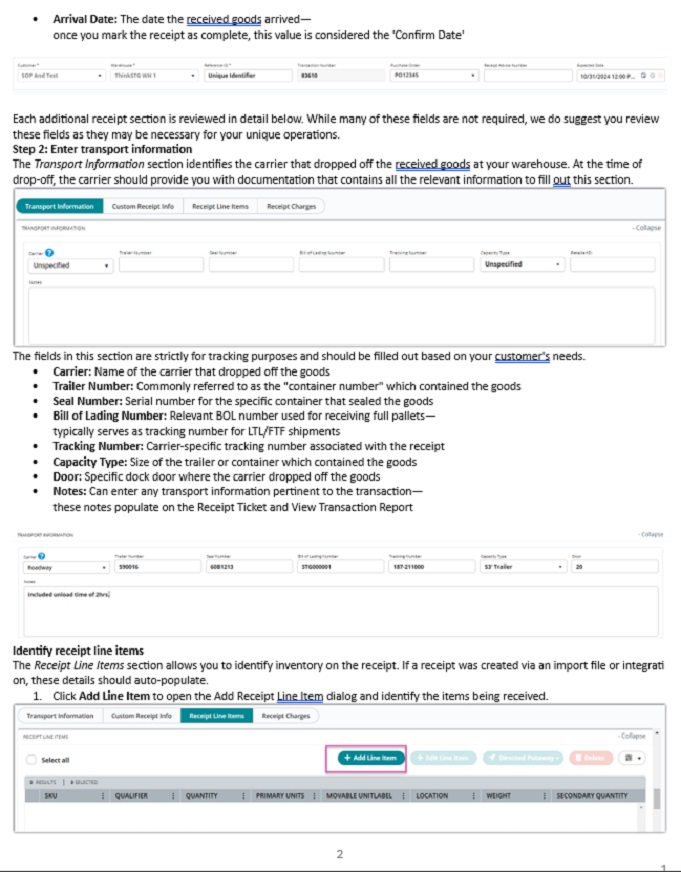 2 of 3 pg step by step guide on how to create a receipt in Extensive