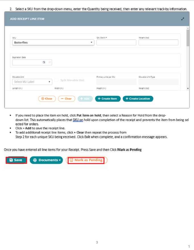 3 of 3 pg step by step guide on how to create a receipt in Extensive