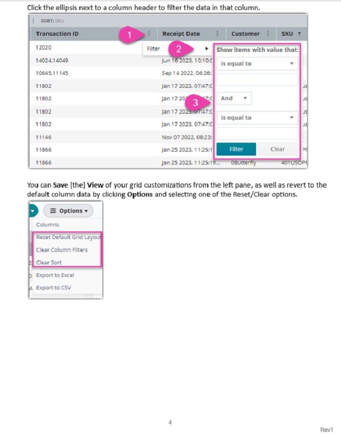 4 of 5 pg guide to navigating Manage Invenotry in Extensiv